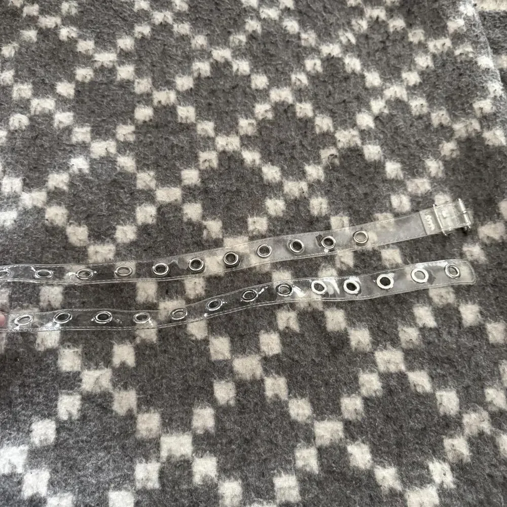 Y2k Clear Grommet‎ Belt Silver Buckle Adjustable Transparent Punk Fashion